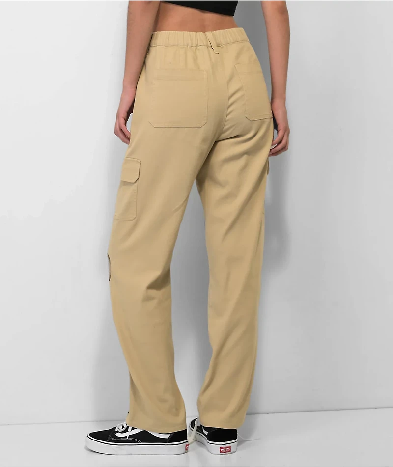Broken Promises Embrace Khaki Cargo Pants