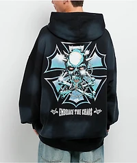 Broken Promises Embrace The Chaos Black Wash Hoodie