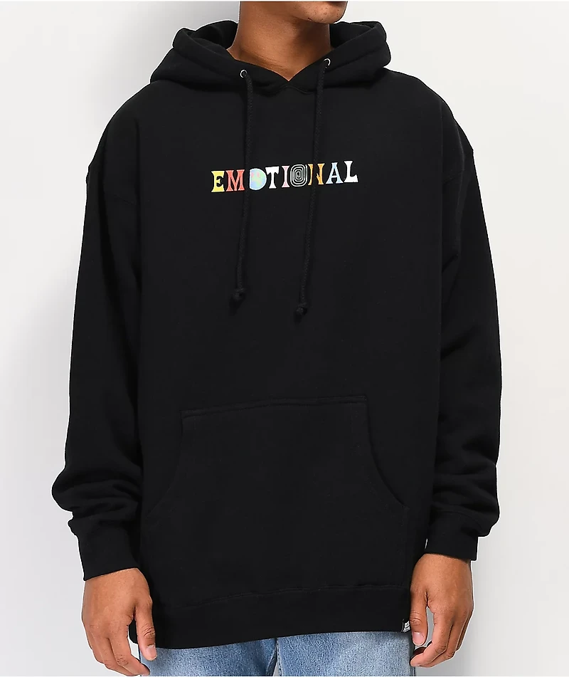 Broken Promises Emotional Black Hoodie