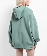 Broken Promises Emotional Embrace Green Hoodie