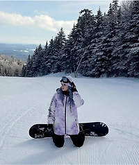 Broken Promises Emotional Wreck Purple & White Tie Dye Snowboard Jacket
