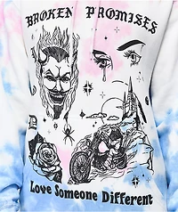 Broken Promises Enchanted Pink & Blue Tie Dye Hoodie