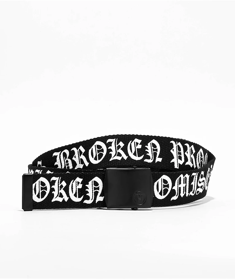 Broken Promises Enemy Black Web Belt