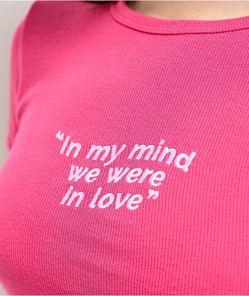 Broken Promises Evermore Pink Crop T-shirt