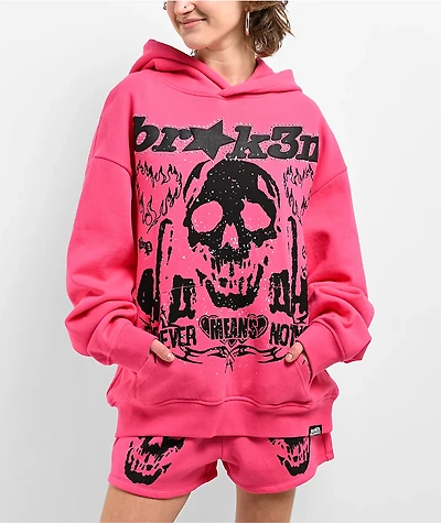 Broken Promises Faceless Pink Rhinestone Hoodie