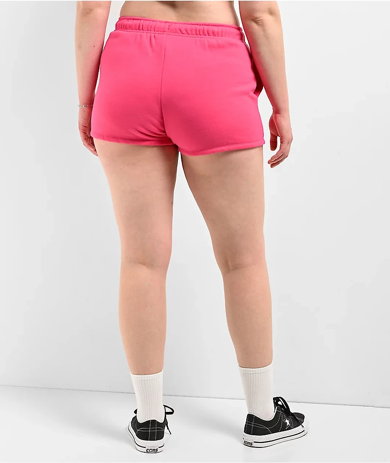 Broken Promises Faceless Pink Rhinestone Sweat Shorts