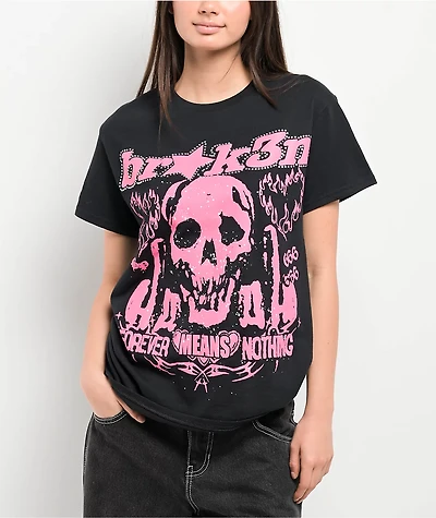 Broken Promises Faceless Rhinestone Black T-Shirt