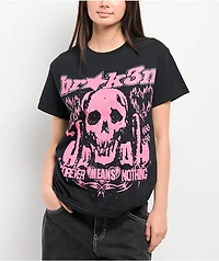 Broken Promises Faceless Rhinestone Black T-Shirt