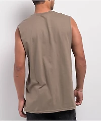 Broken Promises Fading Fire Khaki Tank Top