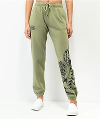 Broken Promises Fangs Green Sweatpants