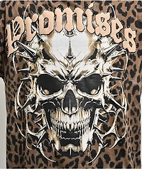 Broken Promises Feral Leopard Print Brown Wash T-Shirt
