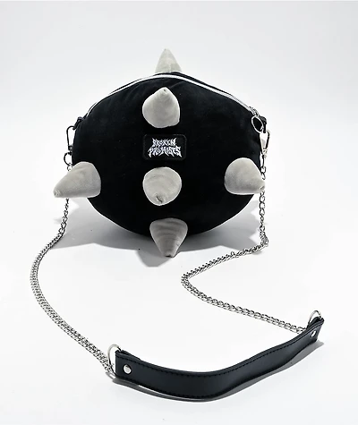 Broken Promises Flail Black Plush Shoulder Bag