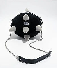 Broken Promises Flail Black Plush Shoulder Bag
