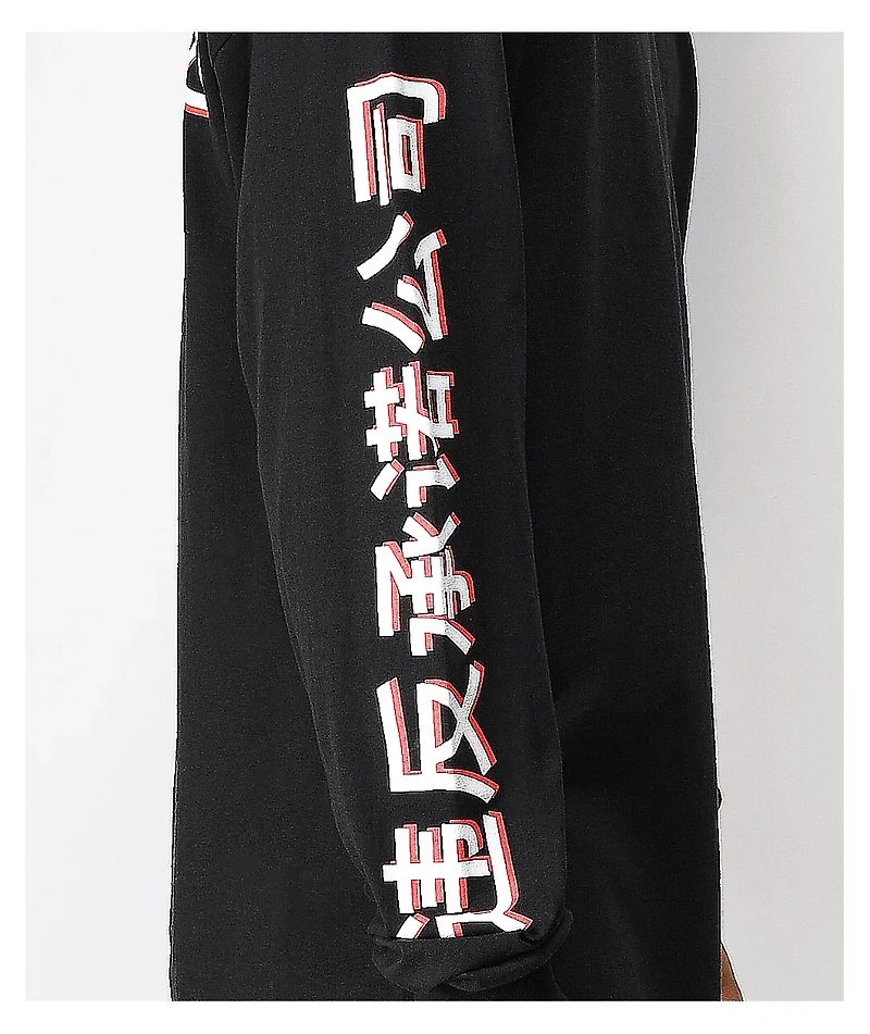 Broken Promises Forever Kanji Black Long Sleeve T-Shirt