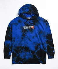 Broken Promises Forever Numb Blue Tie Dye Hoodie