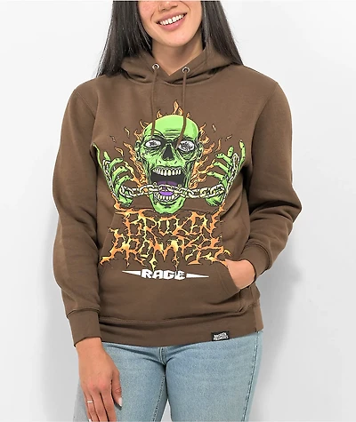 Broken Promises Forget You Brown Hoodie