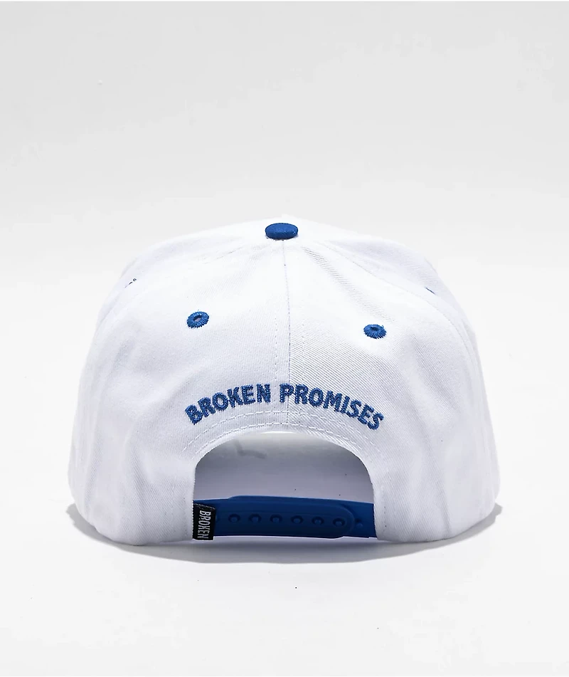 Broken Promises Fragile White & Blue Snapback Hat