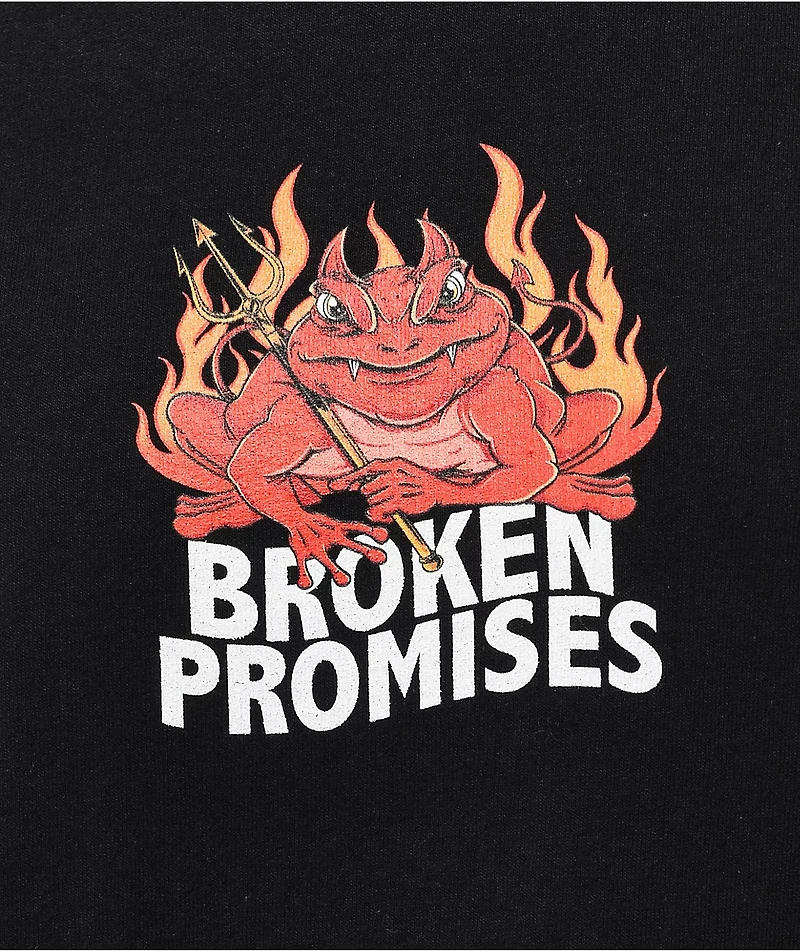 Broken Promises Frog Guide Black T-Shirt