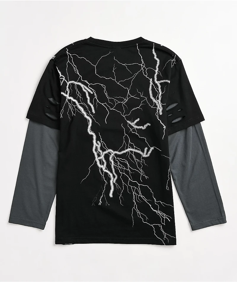 Broken Promises Gates Of Hell Stacked Long Sleeve T-Shirt