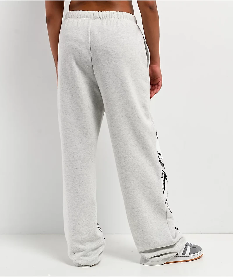 Broken Promises Get A Grip Grey Wide Leg Sweatpants
