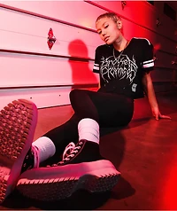 Broken Promises Gets Hurt Black Crop Baseball Jersey