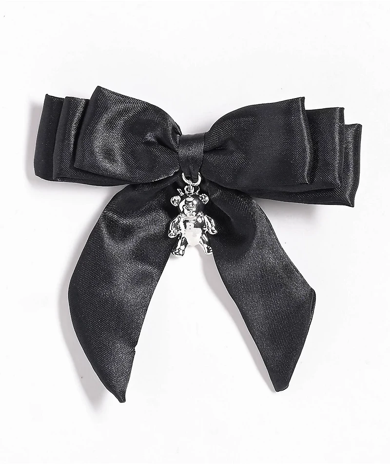 Broken Promises Gifted Black Bow Barrette