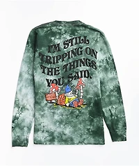 Broken Promises Gnome Grown Green Tie Dye Long Sleeve T-Shirt