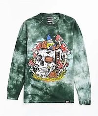 Broken Promises Gnome Grown Green Tie Dye Long Sleeve T-Shirt