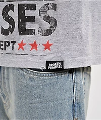 Broken Promises Gossip Column Grey T-Shirt