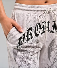 Broken Promises Gothic Natural Mesh Shorts