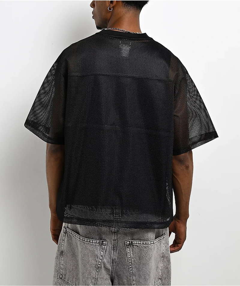Broken Promises Graveyard Black Crop Football Jersey