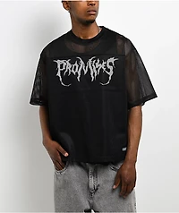 Broken Promises Graveyard Black Crop Football Jersey