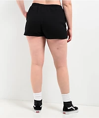Broken Promises Graveyard Black Rhinestone Sweat Shorts
