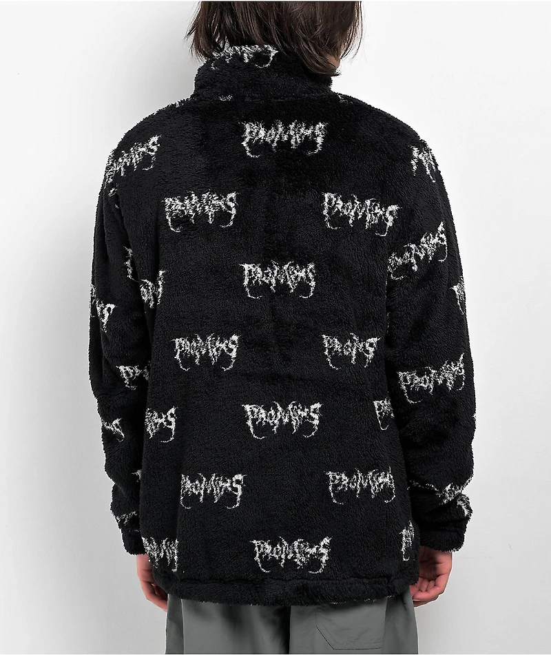 Broken Promises Graveyard Black Sherpa Jacket