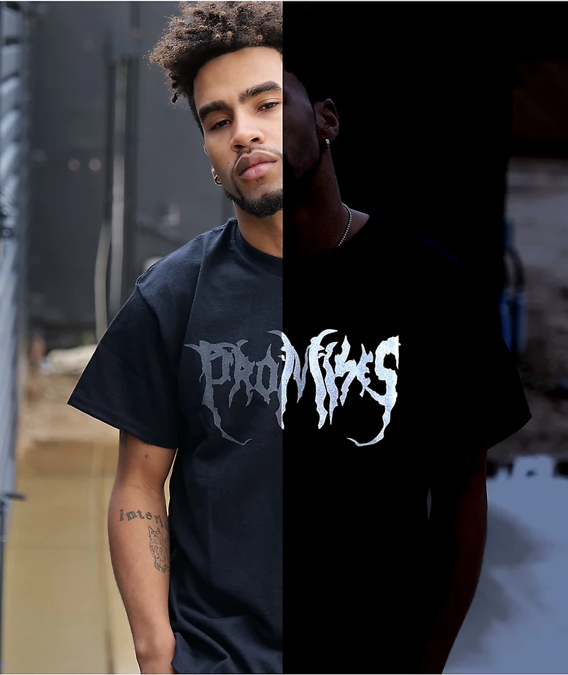 Broken Promises Graveyard Reflective Black T-Shirt