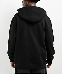 Broken Promises Graveyard Rhinestone Black Zip Up Hoodie