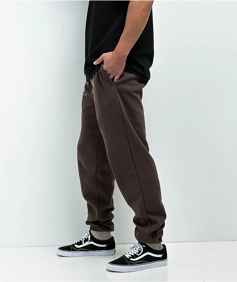 Broken Promises Graveyard Rhinestone Brown Sweatpants