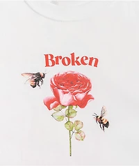 Broken Promises Happy On The Outside White T-Shirt