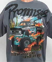Broken Promises Hated By You Grey Long Sleeve T-Shirt