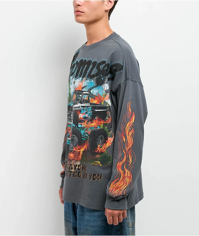 Broken Promises Hated By You Grey Long Sleeve T-Shirt