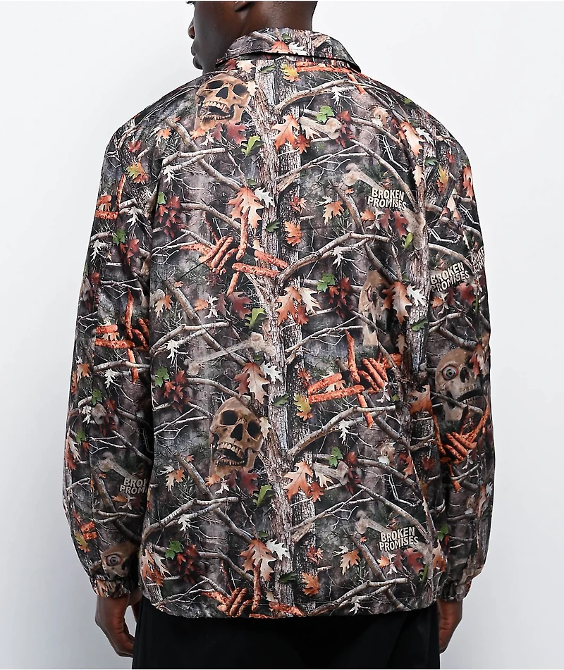 Broken Promises Haunted Woods Camo Coaches Jacket