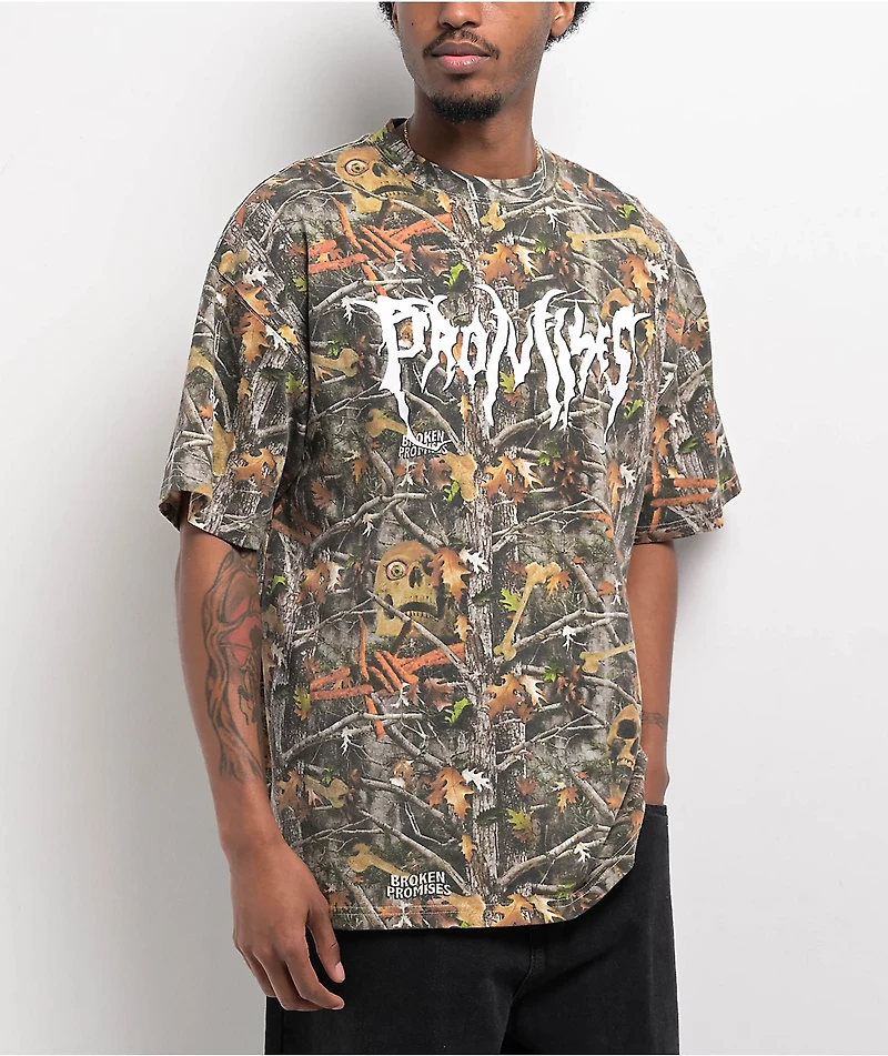 Broken Promises Haunted Woods Camo T-Shirt