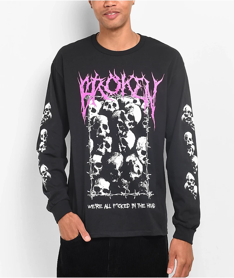 Broken Promises Headcount Black Long Sleeve T-Shirt