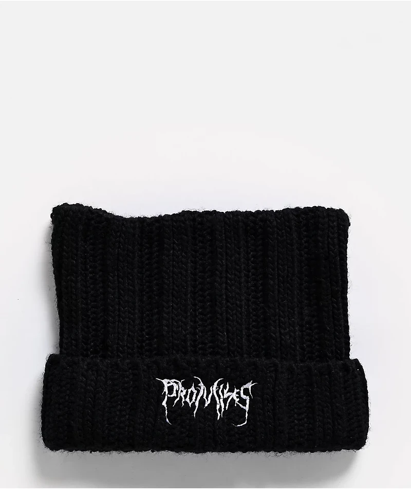 Broken Promises HellKat Black Crotchet Cat Beanie