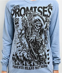 Broken Promises Hitchhiker Storm Grey Long Sleeve T-Shirt