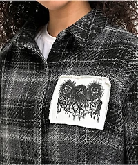 Broken Promises Holding On Black Flannel Shirt