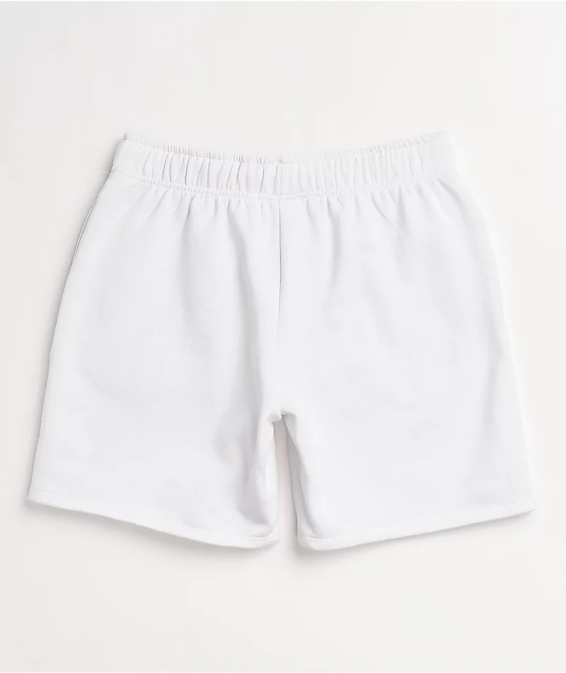 Broken Promises Honey Bee White Sweat Shorts