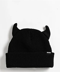 Broken Promises Horn Black Beanie