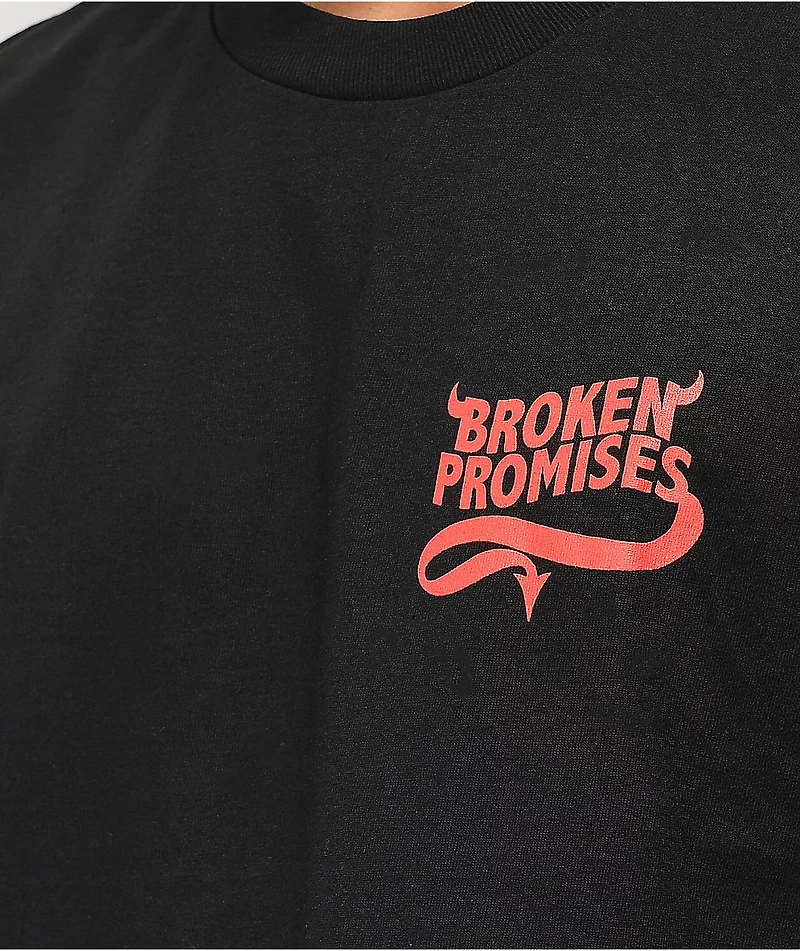 Broken Promises Hotter Than Hell Black T-Shirt