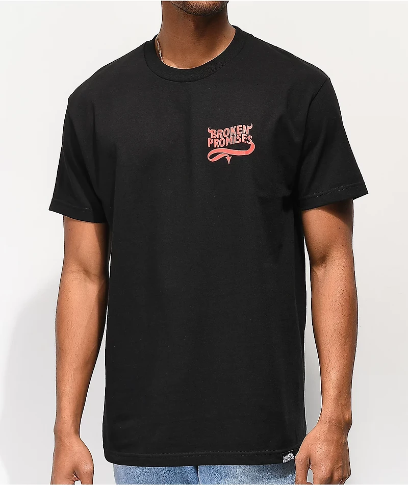 Broken Promises Hotter Than Hell Black T-Shirt